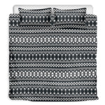 Black And White Tribal Geometric Print Duvet Cover Bedding Set