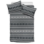 Black And White Tribal Geometric Print Duvet Cover Bedding Set