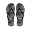 Black And White Tribal Geometric Print Flip Flops