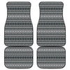 Black And White Tribal Geometric Print Front and Back Car Floor Mats