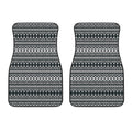 Black And White Tribal Geometric Print Front Car Floor Mats