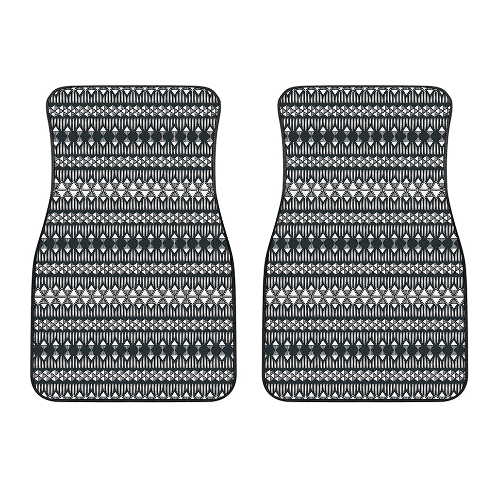 Black And White Tribal Geometric Print Front Car Floor Mats