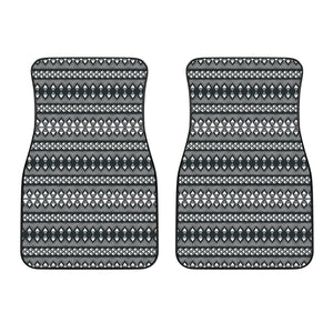 Black And White Tribal Geometric Print Front Car Floor Mats