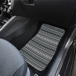 Black And White Tribal Geometric Print Front Car Floor Mats