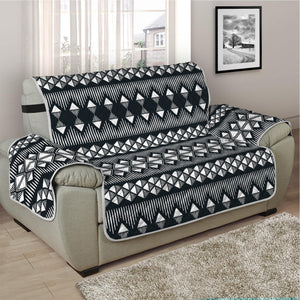 Black And White Tribal Geometric Print Half Sofa Protector