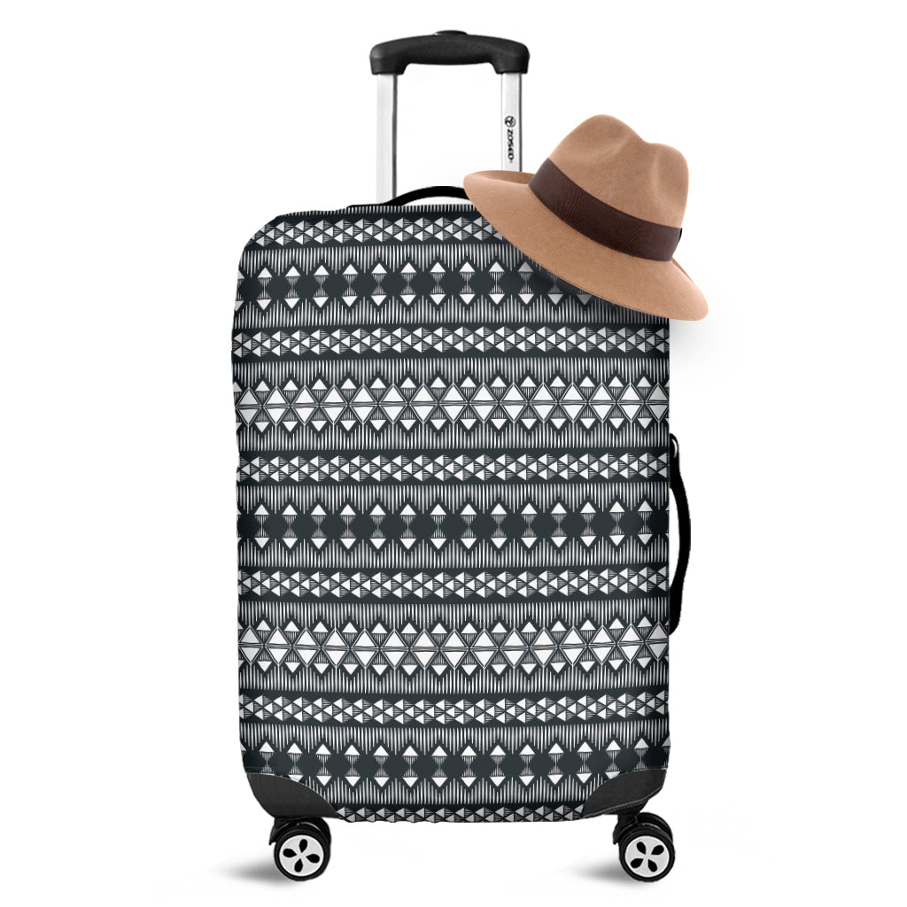 Black And White Tribal Geometric Print Luggage Cover