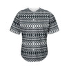 Black And White Tribal Geometric Print Men's Baseball Jersey