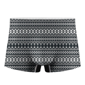 Black And White Tribal Geometric Print Men's Boxer Briefs