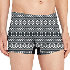 Black And White Tribal Geometric Print Men's Boxer Briefs