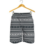 Black And White Tribal Geometric Print Men's Shorts