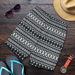 Black And White Tribal Geometric Print Men's Shorts