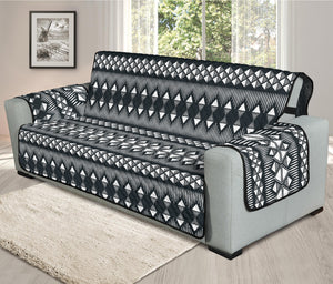 Black And White Tribal Geometric Print Oversized Sofa Protector