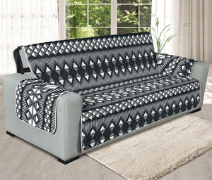 Black And White Tribal Geometric Print Oversized Sofa Protector