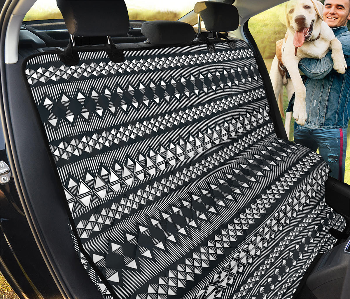 Black And White Tribal Geometric Print Pet Car Back Seat Cover