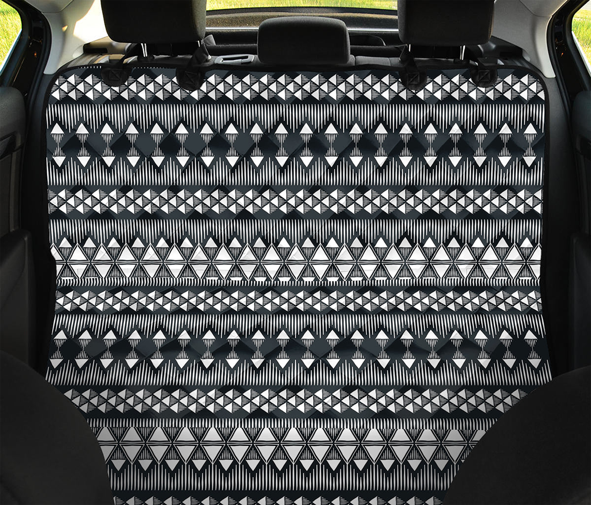 Black And White Tribal Geometric Print Pet Car Back Seat Cover