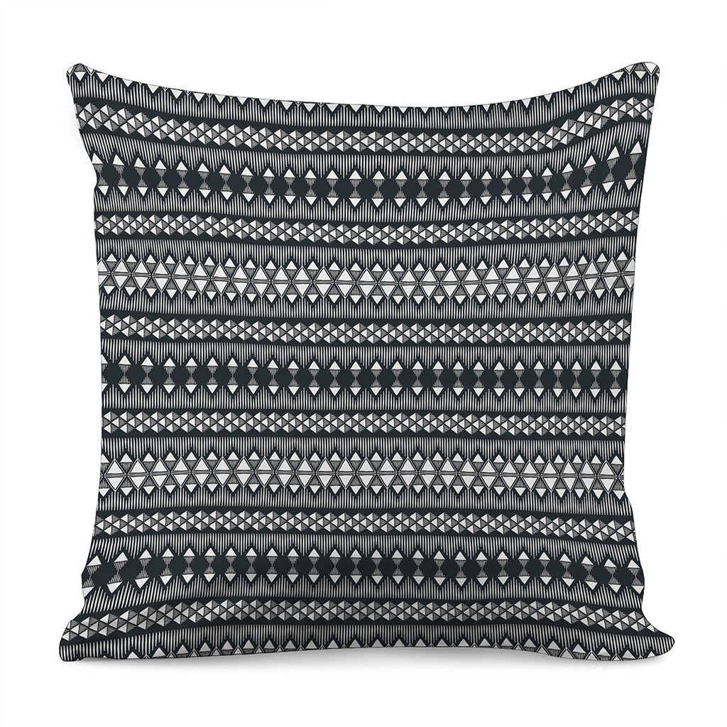 Black And White Tribal Geometric Print Pillow Cover