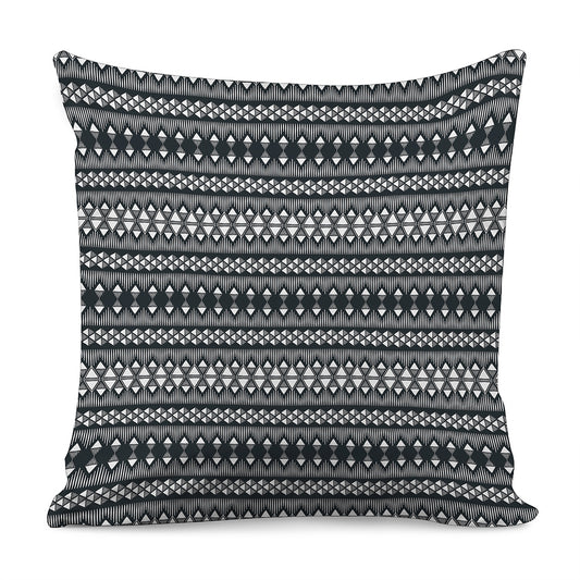 Black And White Tribal Geometric Print Pillow Cover