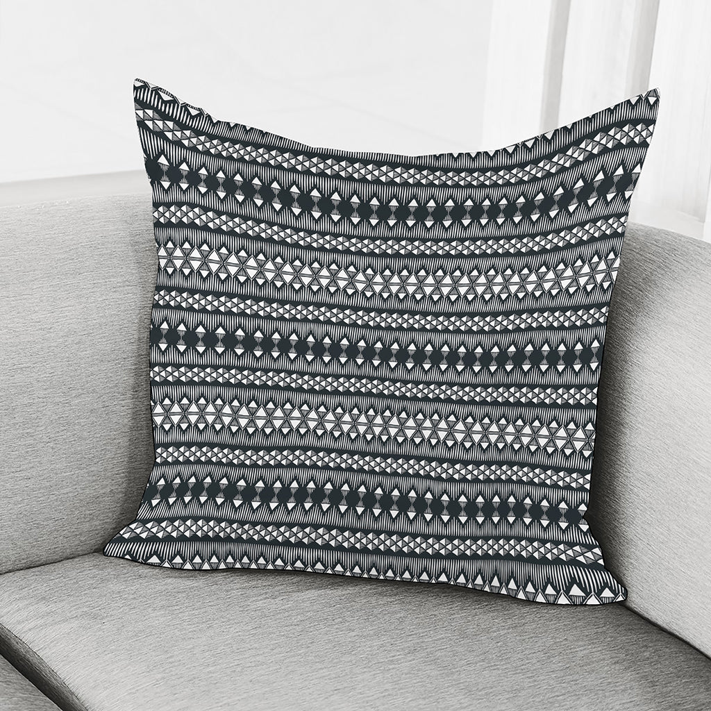 Black And White Tribal Geometric Print Pillow Cover