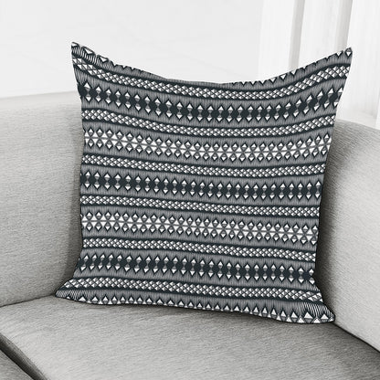 Black And White Tribal Geometric Print Pillow Cover