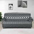 Black And White Tribal Geometric Print Sofa Cover