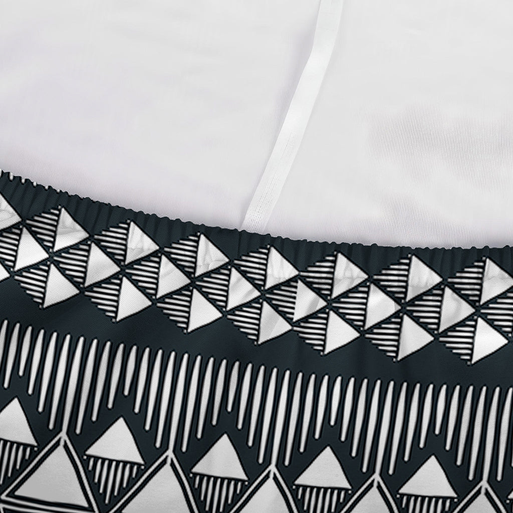 Black And White Tribal Geometric Print Sofa Cover
