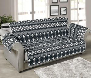 Black And White Tribal Geometric Print Sofa Protector