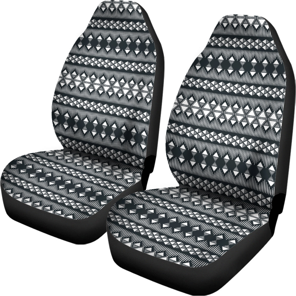Black And White Tribal Geometric Print Universal Fit Car Seat Covers