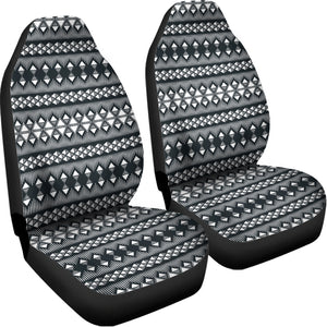 Black And White Tribal Geometric Print Universal Fit Car Seat Covers