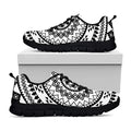 Black And White Tribal Mandala Print Black Running Shoes