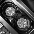 Black And White Tribal Mandala Print Car Coasters