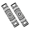 Black And White Tribal Mandala Print Car Seat Belt Covers