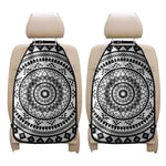 Black And White Tribal Mandala Print Car Seat Organizers