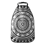Black And White Tribal Mandala Print Car Seat Organizers