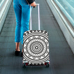 Black And White Tribal Mandala Print Luggage Cover