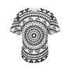 Black And White Tribal Mandala Print Men's Baseball Jersey