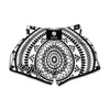 Black And White Tribal Mandala Print Muay Thai Boxing Shorts