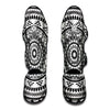 Black And White Tribal Mandala Print Muay Thai Shin Guard