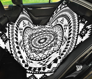 Black And White Tribal Mandala Print Pet Car Back Seat Cover