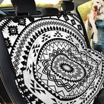 Black And White Tribal Mandala Print Pet Car Back Seat Cover