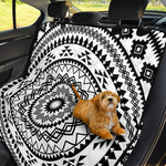 Black And White Tribal Mandala Print Pet Car Back Seat Cover