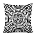 Black And White Tribal Mandala Print Pillow Cover