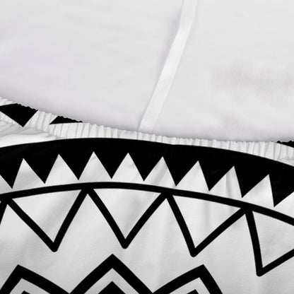 Black And White Tribal Mandala Print Sofa Cover