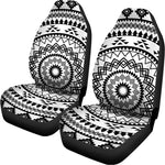 Black And White Tribal Mandala Print Universal Fit Car Seat Covers