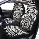 Black And White Tribal Mandala Print Universal Fit Car Seat Covers