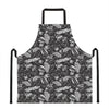 Black And White Tropical Palm Leaf Print Apron