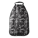 Black And White Tropical Palm Leaf Print Car Seat Organizers