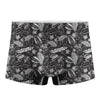 Black And White Tropical Palm Leaf Print Men's Boxer Briefs