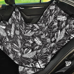 Black And White Tropical Palm Leaf Print Pet Car Back Seat Cover