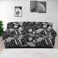 Black And White Tropical Palm Leaf Print Sofa Cover
