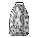 Black And White Tulip Pattern Print Car Seat Organizers